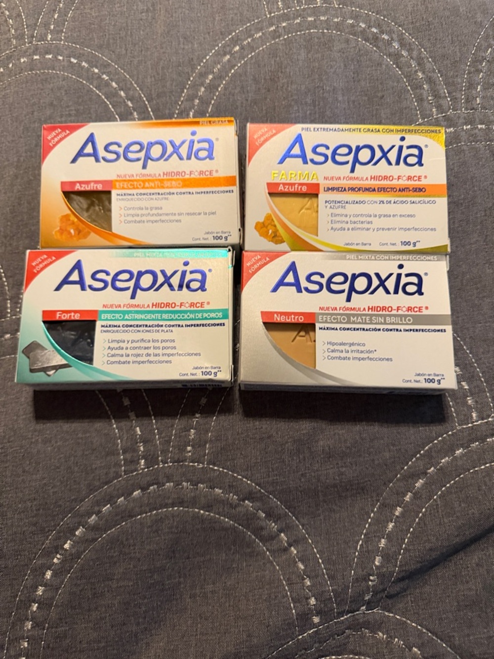 Asepxia Facial Cleansing Bars Assorted Scents - White/Orange/Yellow/Green